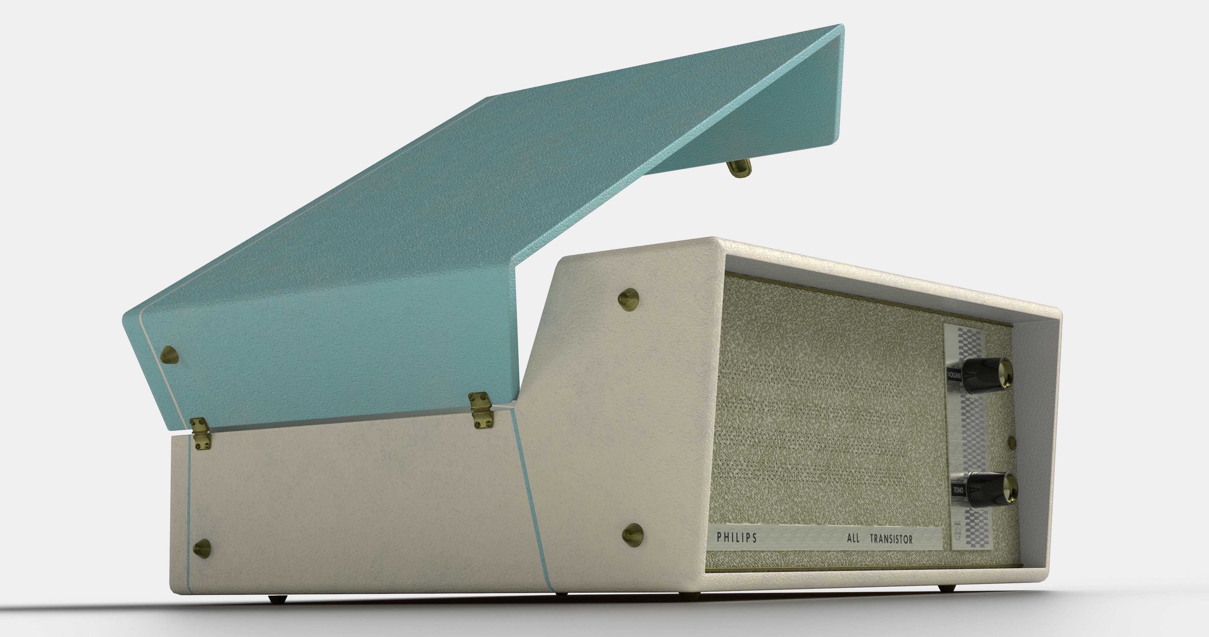 Vintage Philips Turntable Late 1960s 3D model_6