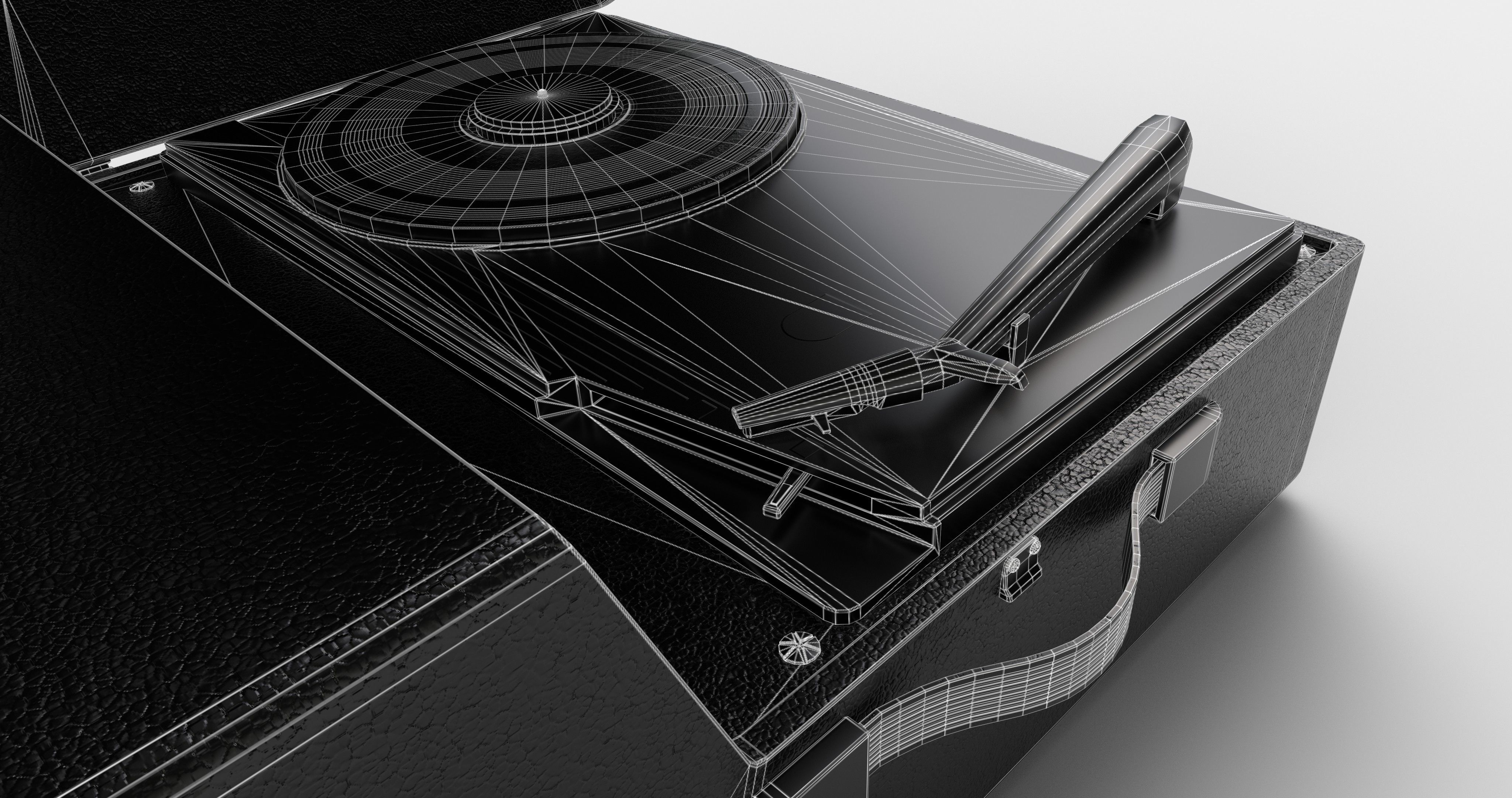 Vintage Philips Turntable Late 1960s 3D model_8