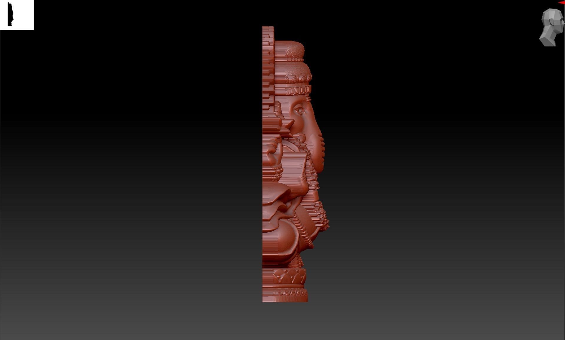 ganapathi pendent 3D print model_4