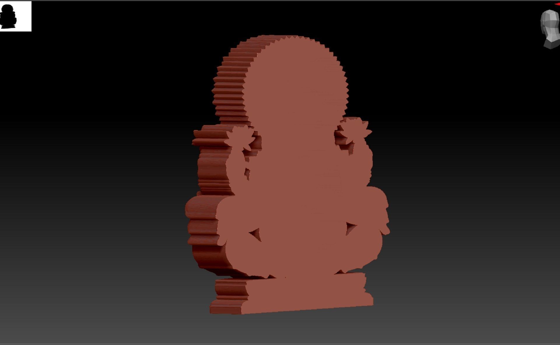 ganapathi pendent 3D print model_7