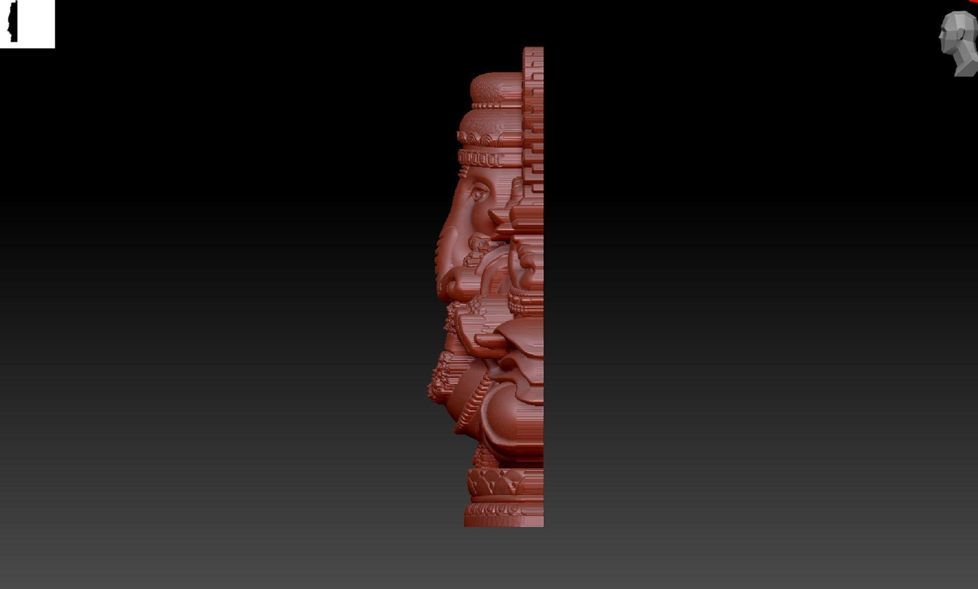 ganapathi pendent 3D print model_2