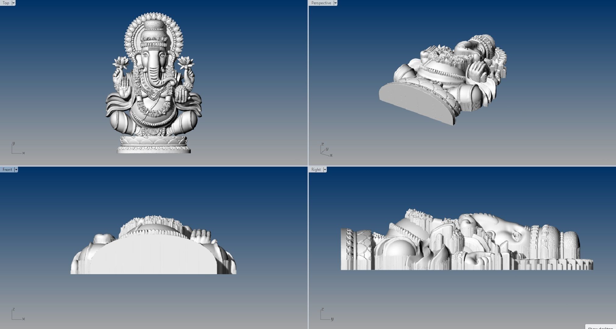 ganapathi pendent 3D print model_9