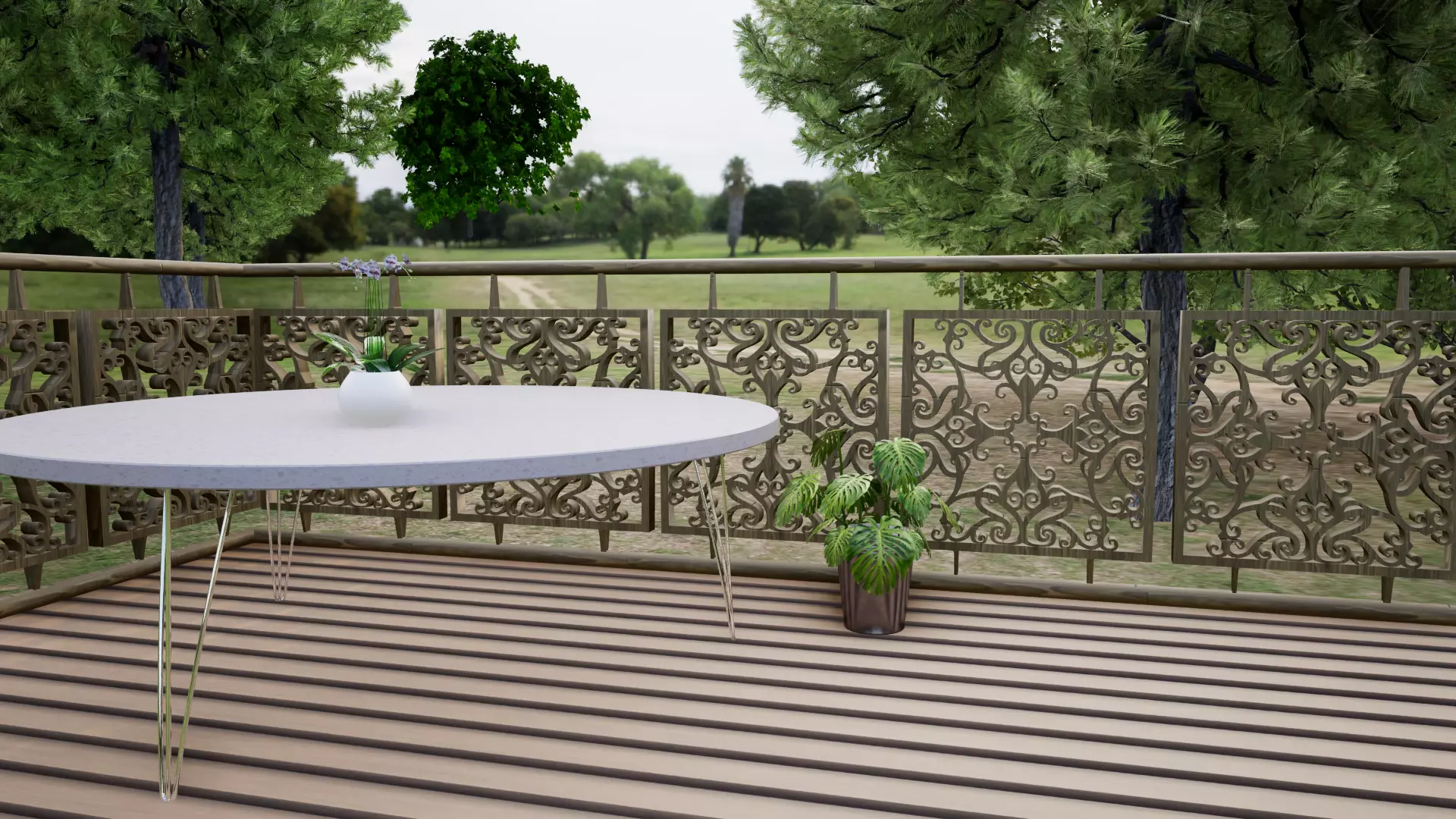 Terrace Fence 3D model