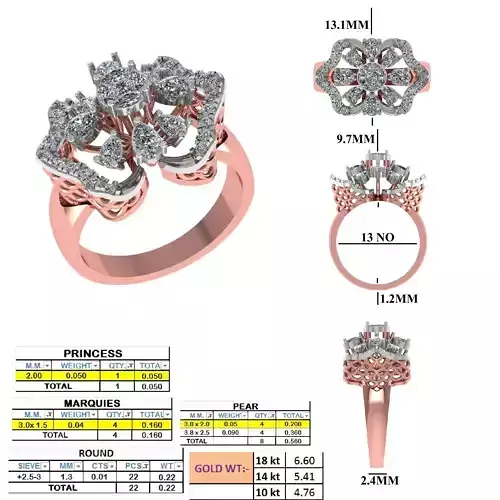 Cocktail Diamond Ring