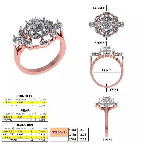 Cocktail Diamond Ring