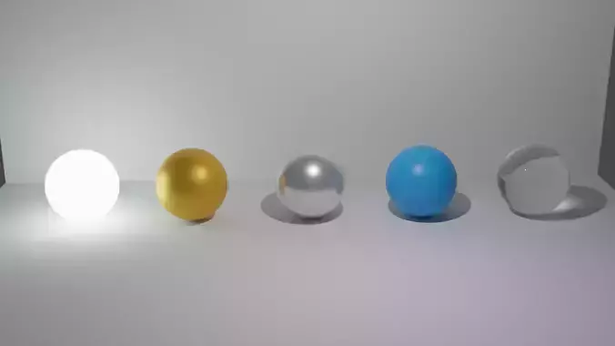 3D Models of 5 Ball Shadings