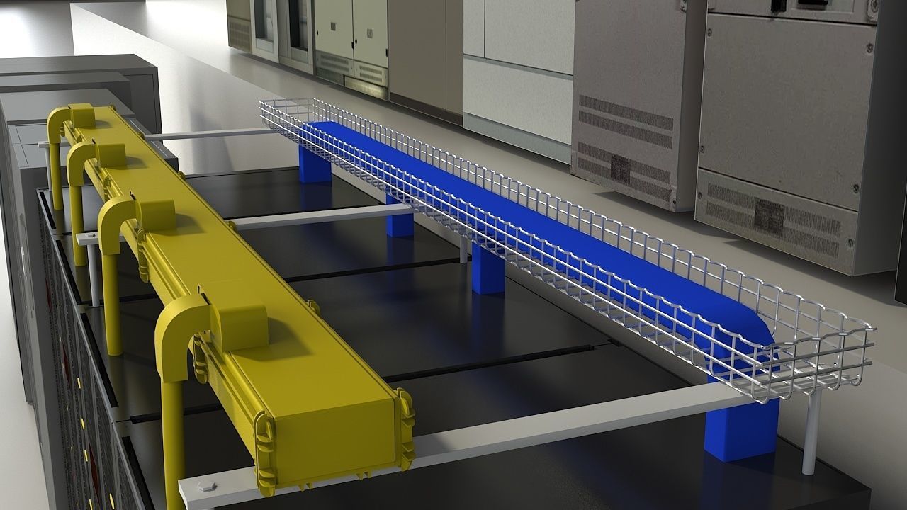 Server Room Distribution Box Equipment 3D model_13