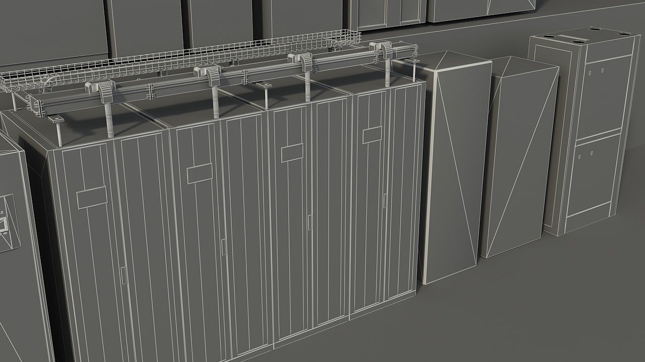 Server Room Distribution Box Equipment 3D model_22