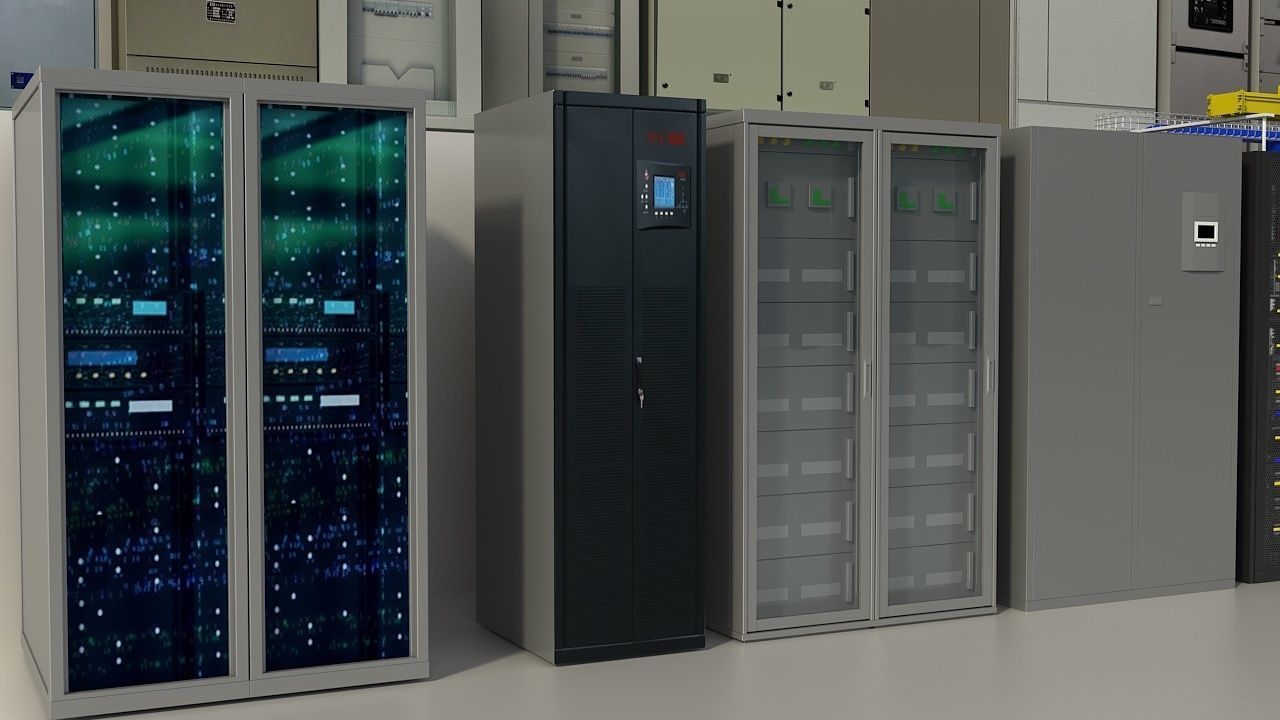 Server Room Distribution Box Equipment 3D model_9