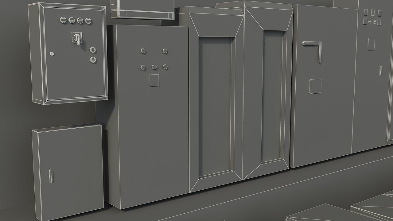 Server Room Distribution Box Equipment 3D model_20