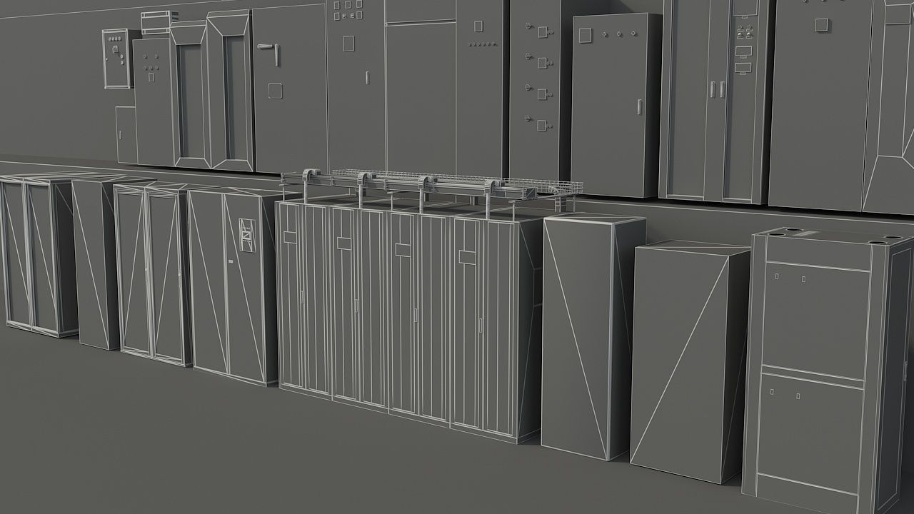 Server Room Distribution Box Equipment 3D model_19