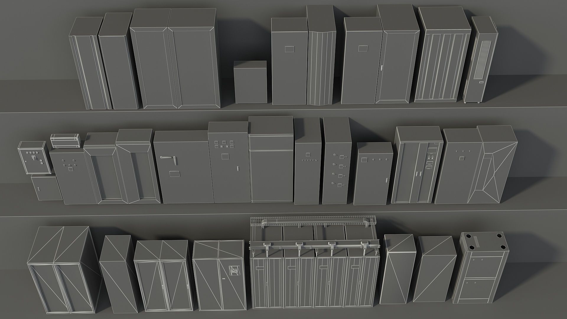 Server Room Distribution Box Equipment 3D model_16