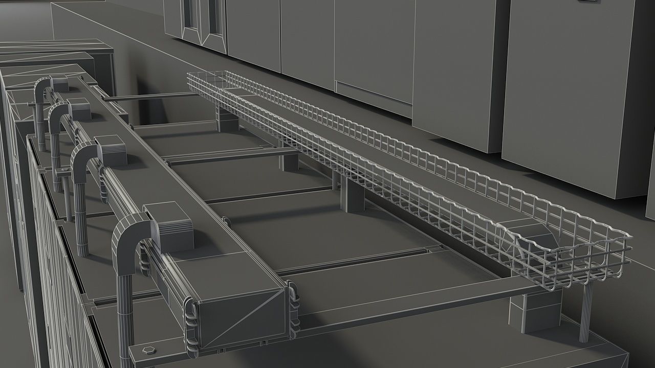 Server Room Distribution Box Equipment 3D model_25