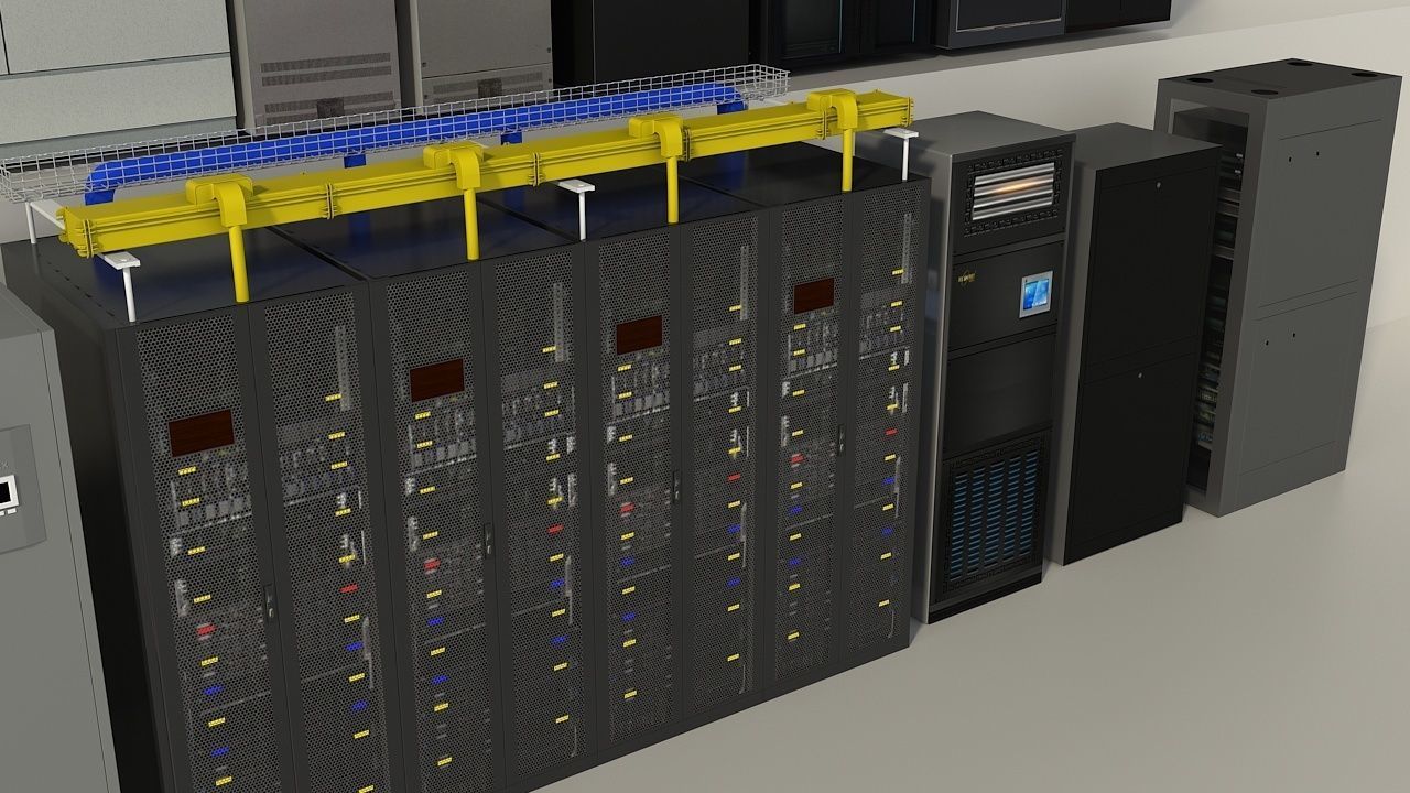Server Room Distribution Box Equipment 3D model_10