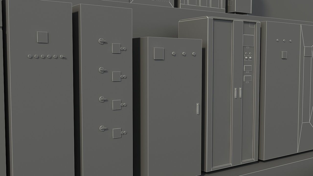 Server Room Distribution Box Equipment 3D model_21