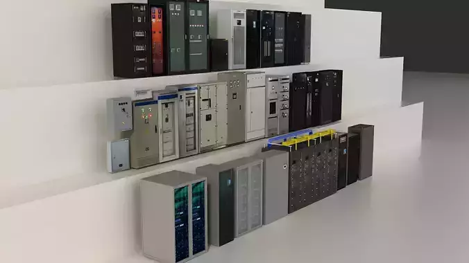 Server Room Distribution Box Equipment 3D model