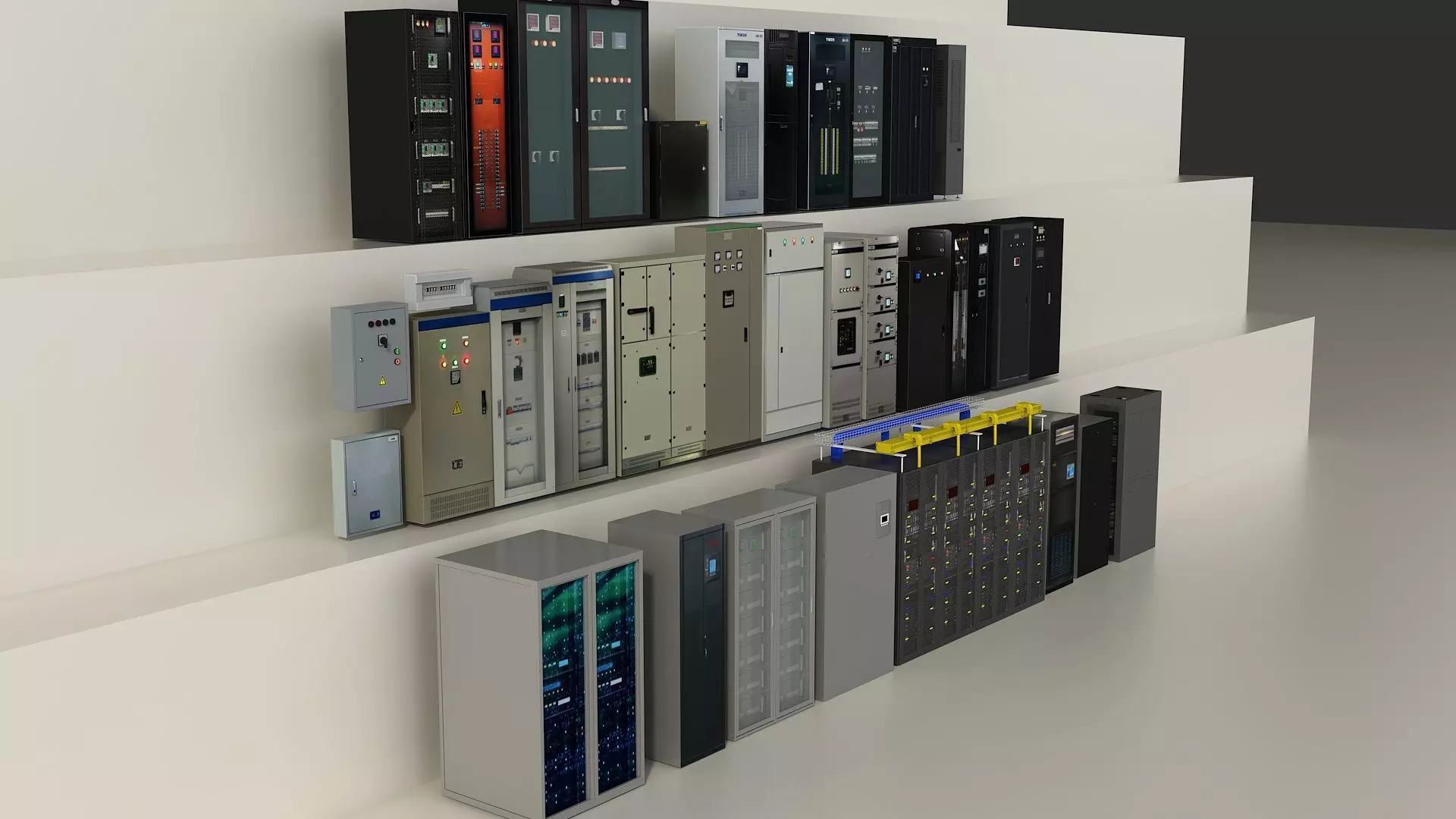 Server Room Distribution Box Equipment 3D model_0