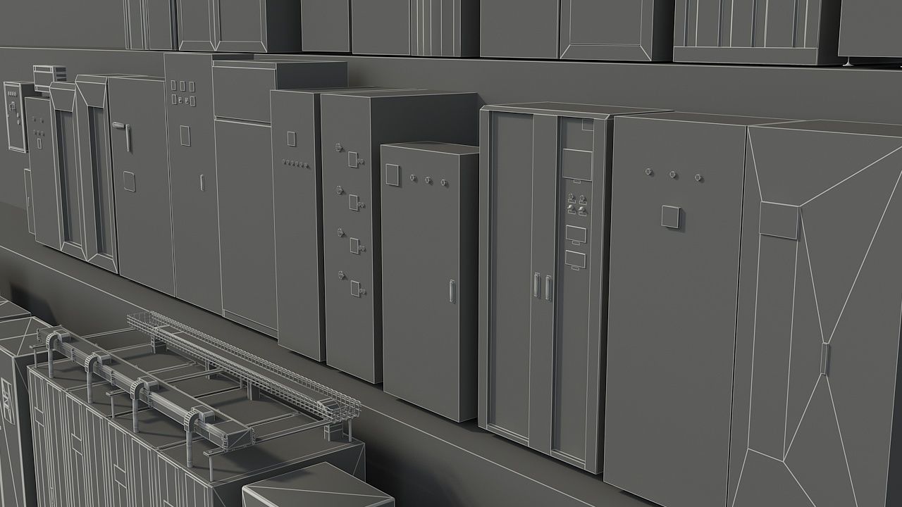 Server Room Distribution Box Equipment 3D model_18