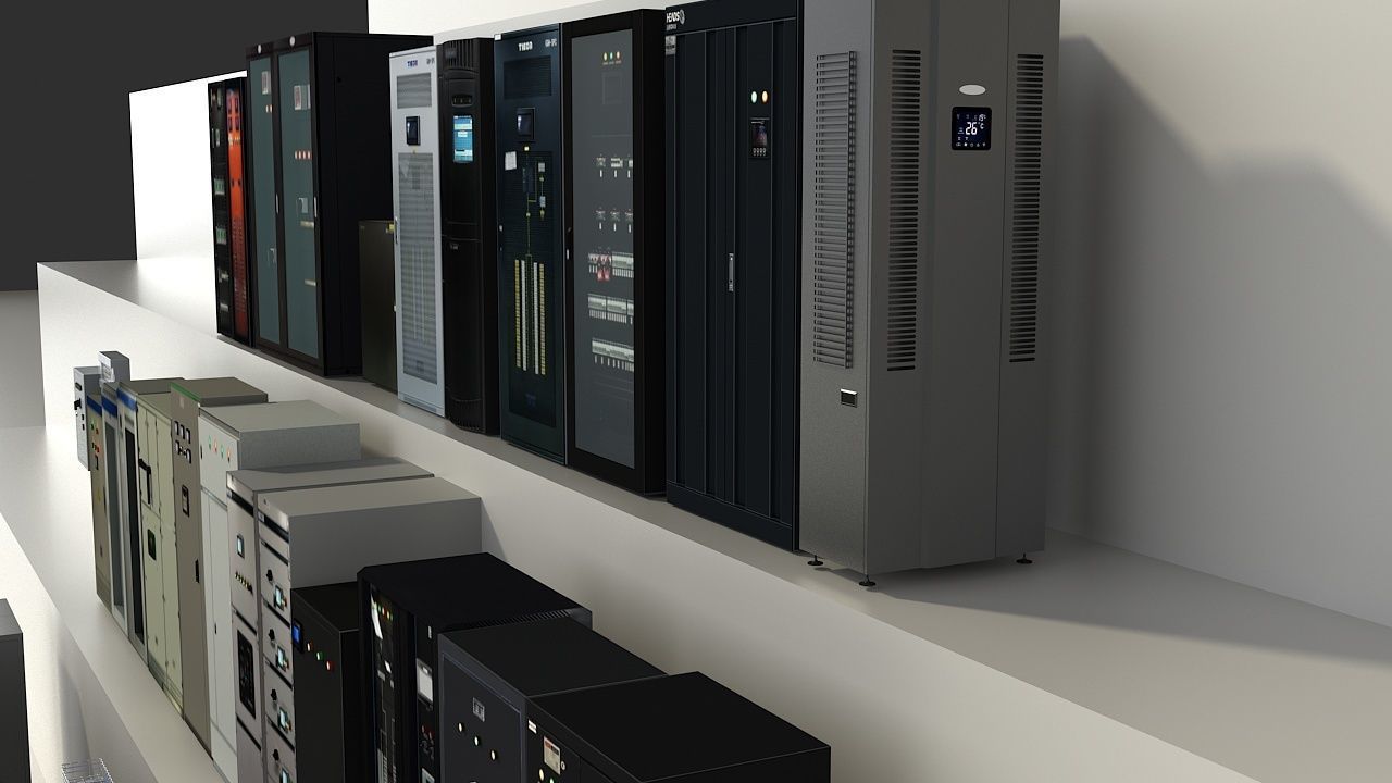 Server Room Distribution Box Equipment 3D model_12