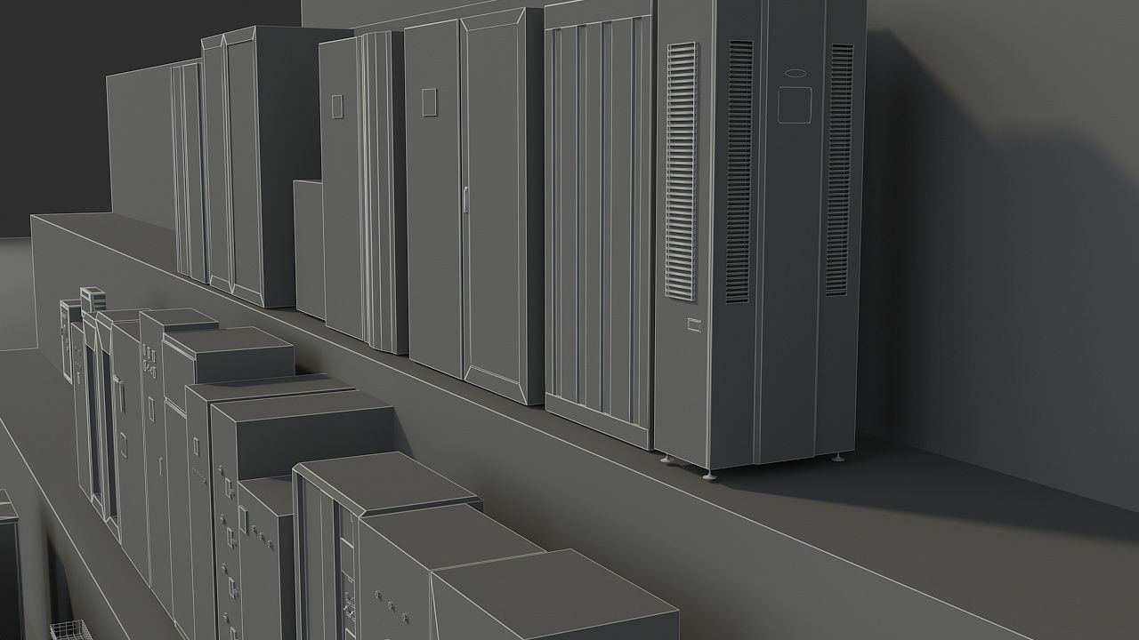 Server Room Distribution Box Equipment 3D model_24