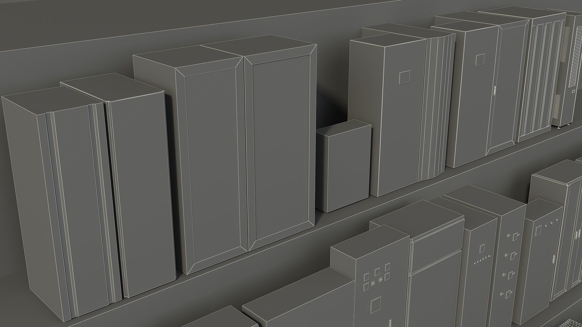 Server Room Distribution Box Equipment 3D model_17