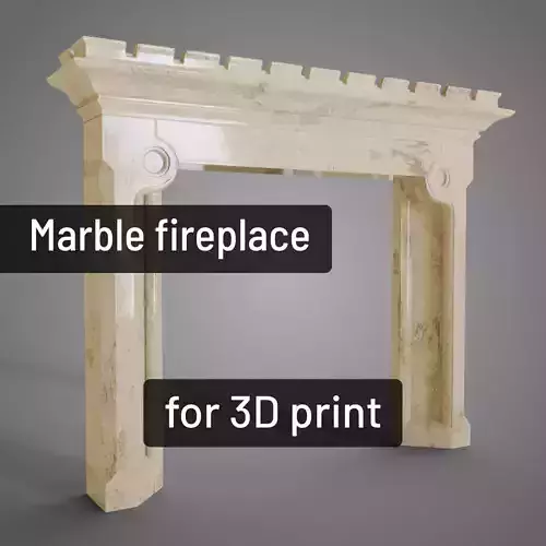 Marble Fireplace - 3D printing