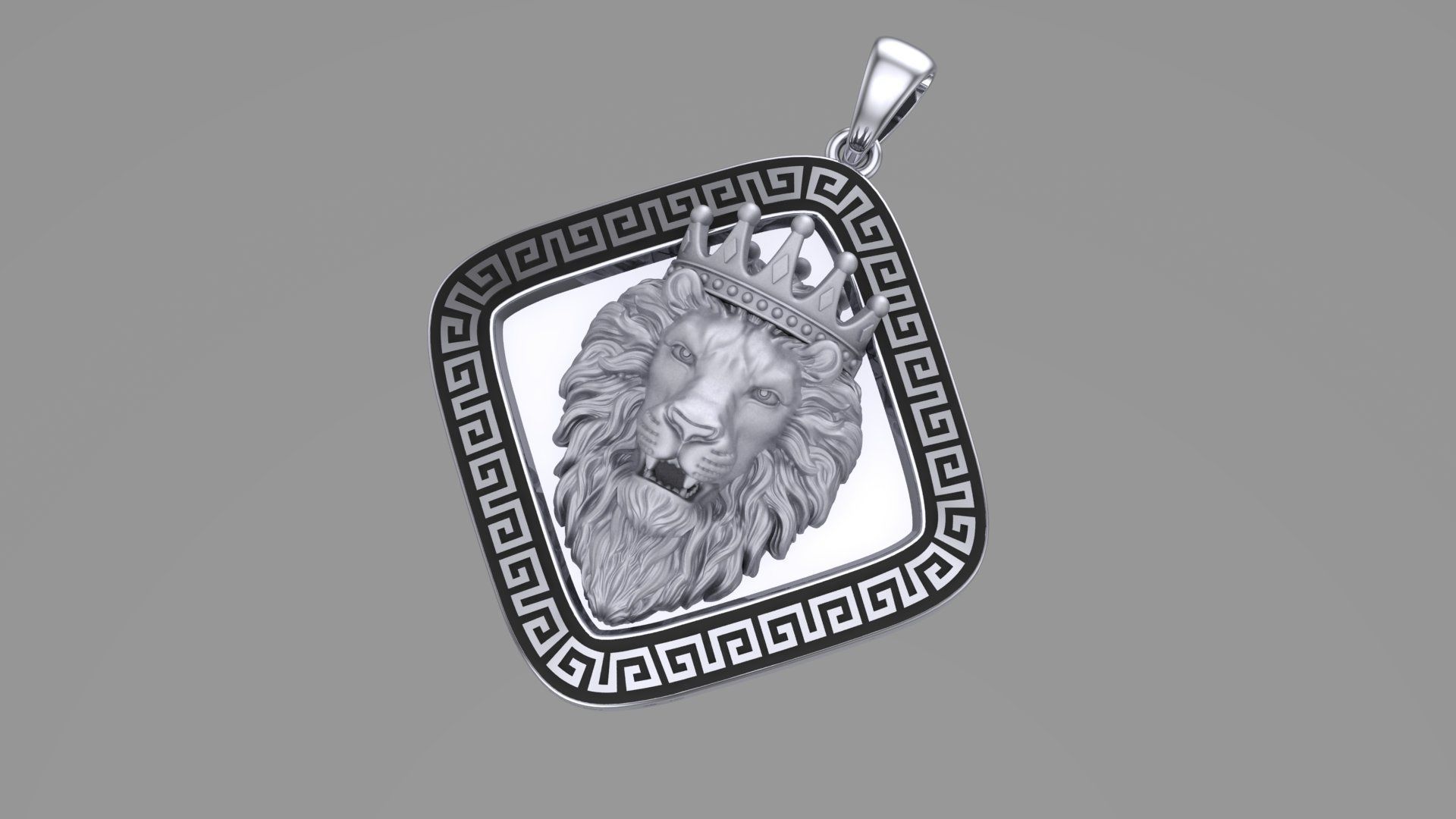 Lion pendant printable 3d model 3D print model_2