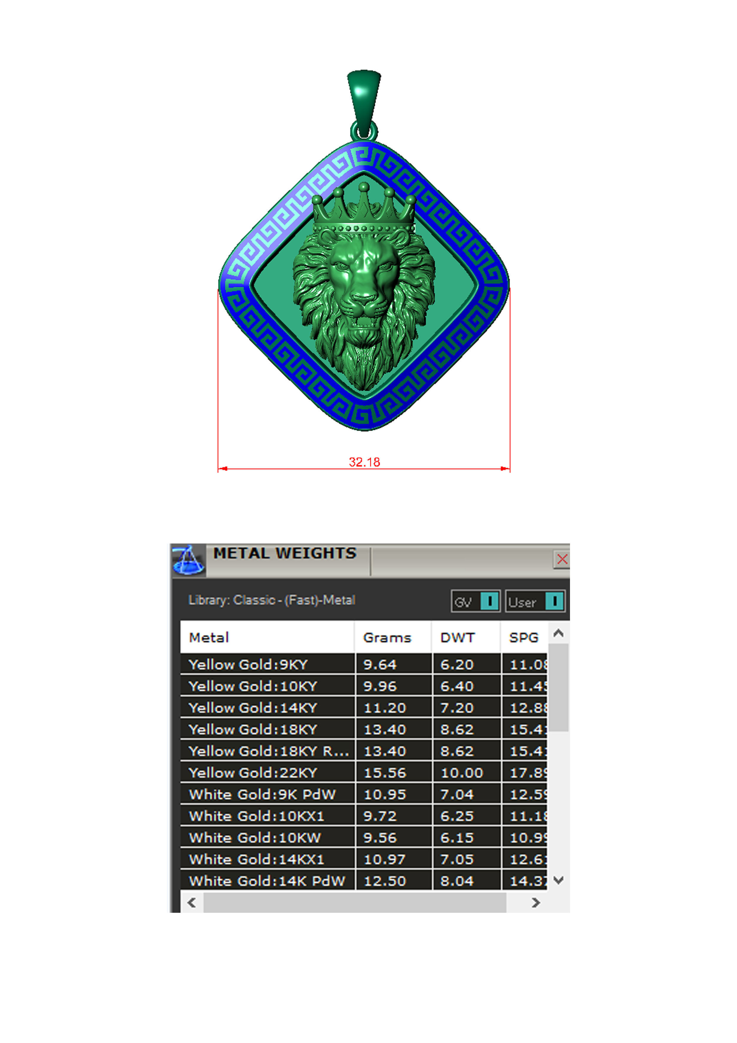 Lion pendant printable 3d model 3D print model_3