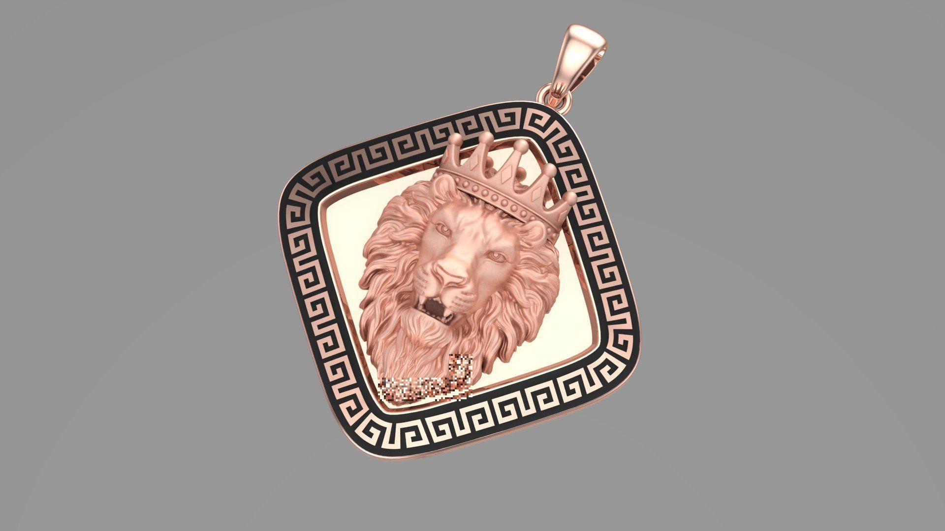 Lion pendant printable 3d model 3D print model_1
