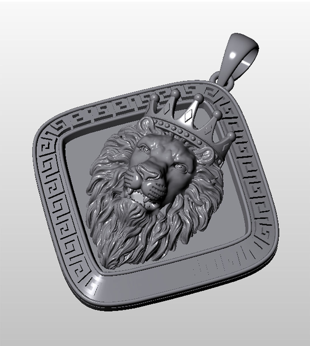 Lion pendant printable 3d model 3D print model_4