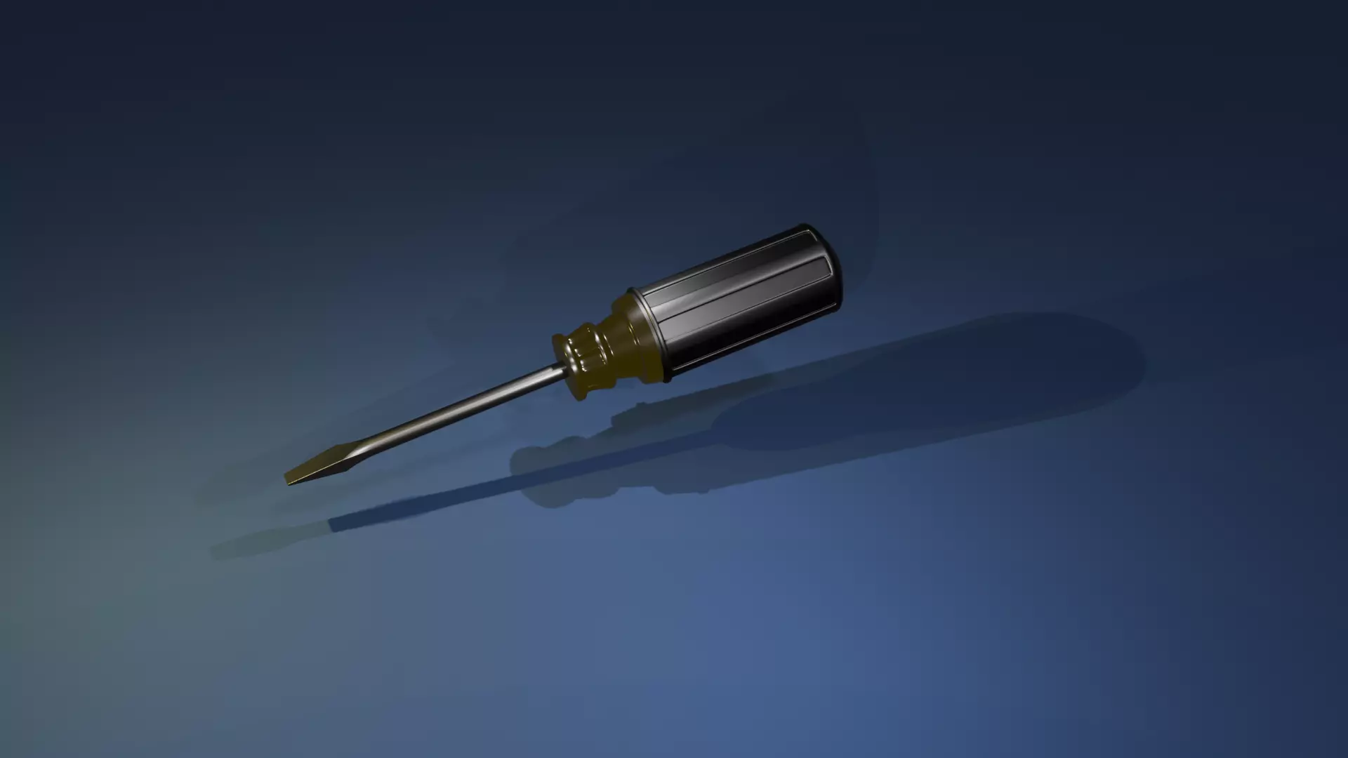 Flathead Screwdriver 3D Model Realistic Hand Tool 3D model_0
