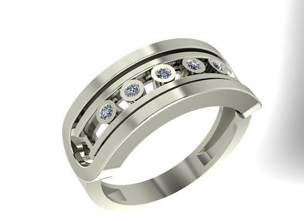 messika 5 stone ring 3dm 3D print model
