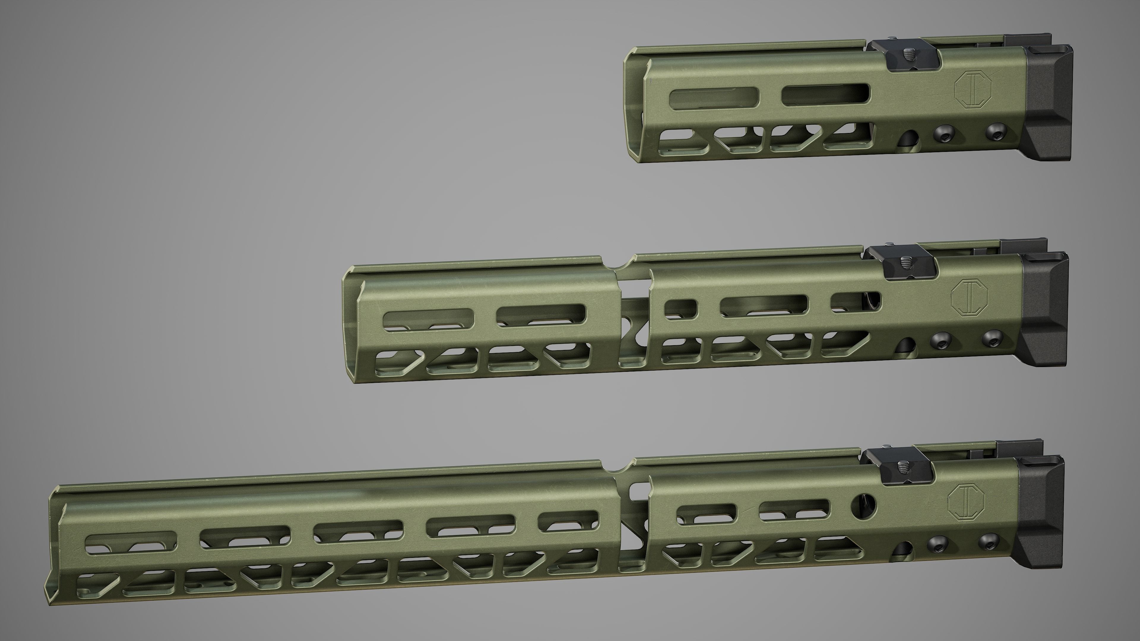 MMS Handguards - Replica Low-poly 3D model_2