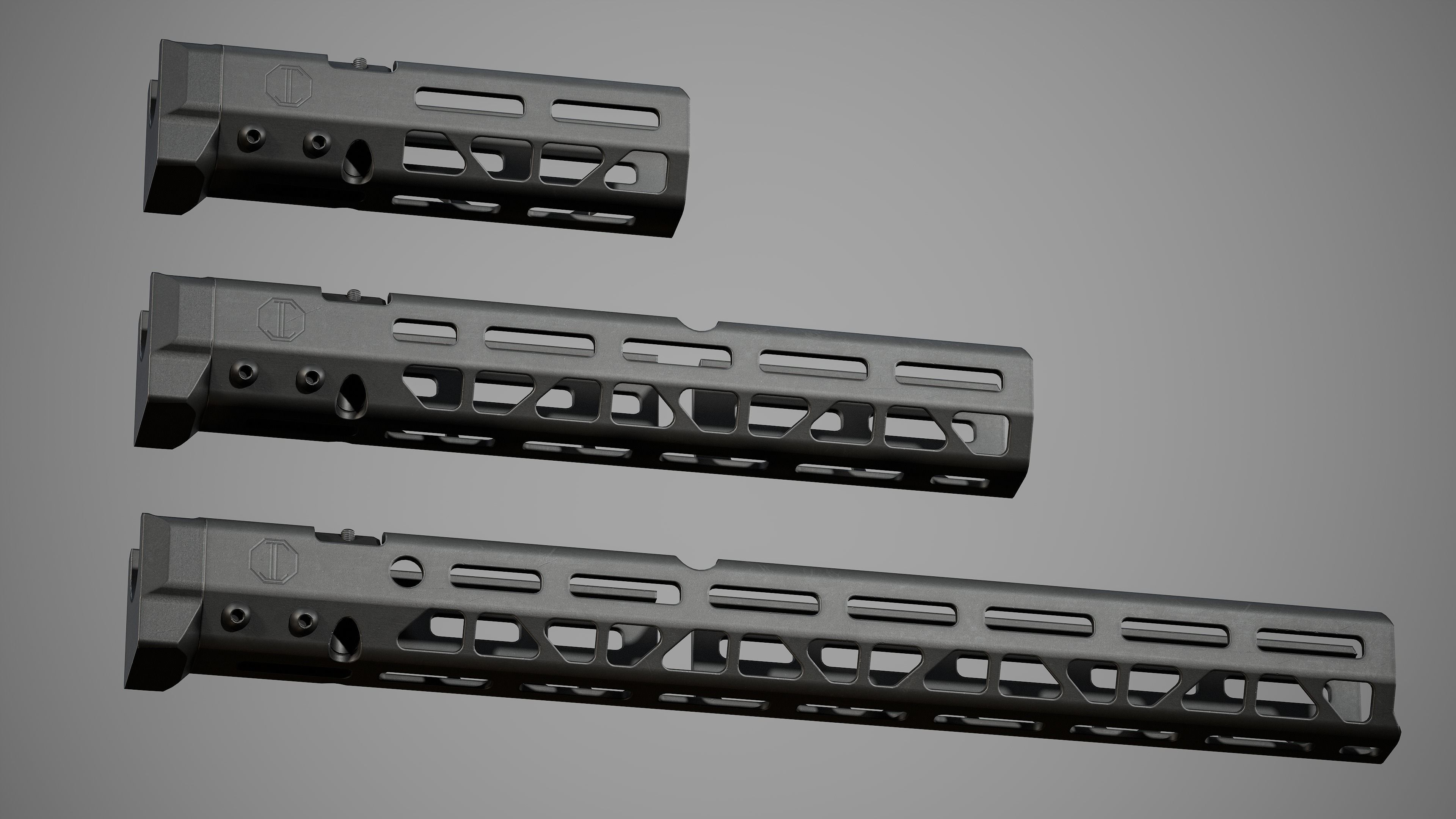 MMS Handguards - Replica Low-poly 3D model_3