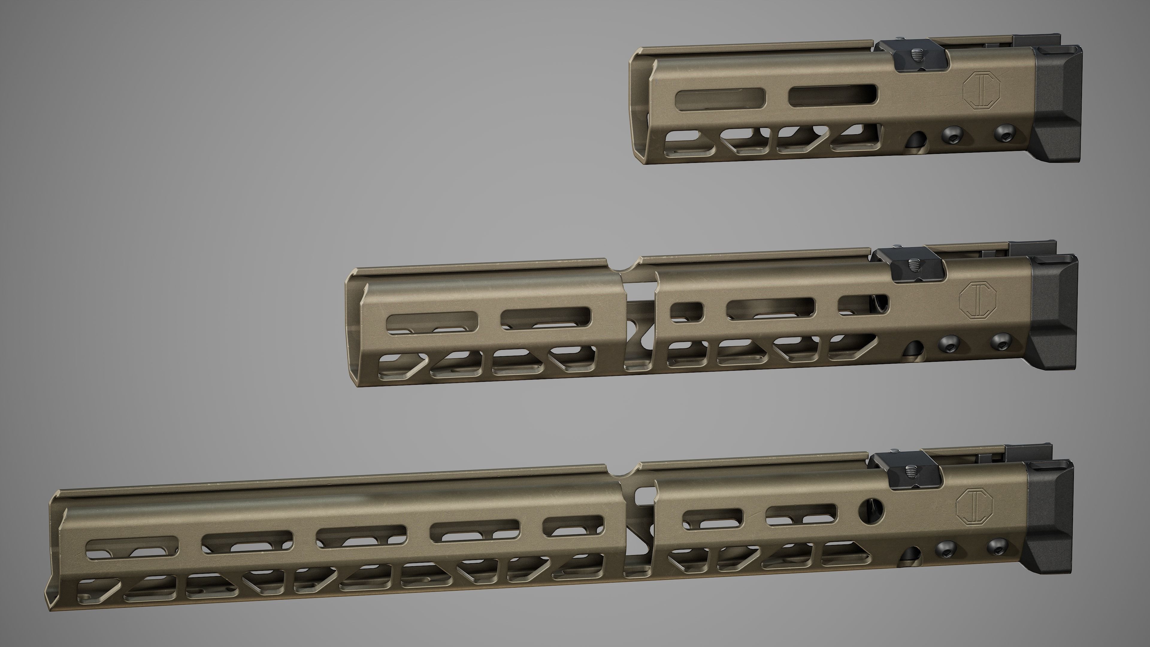 MMS Handguards - Replica Low-poly 3D model_1