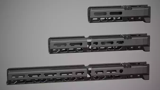 MMS Handguards - Replica Low-poly 3D model