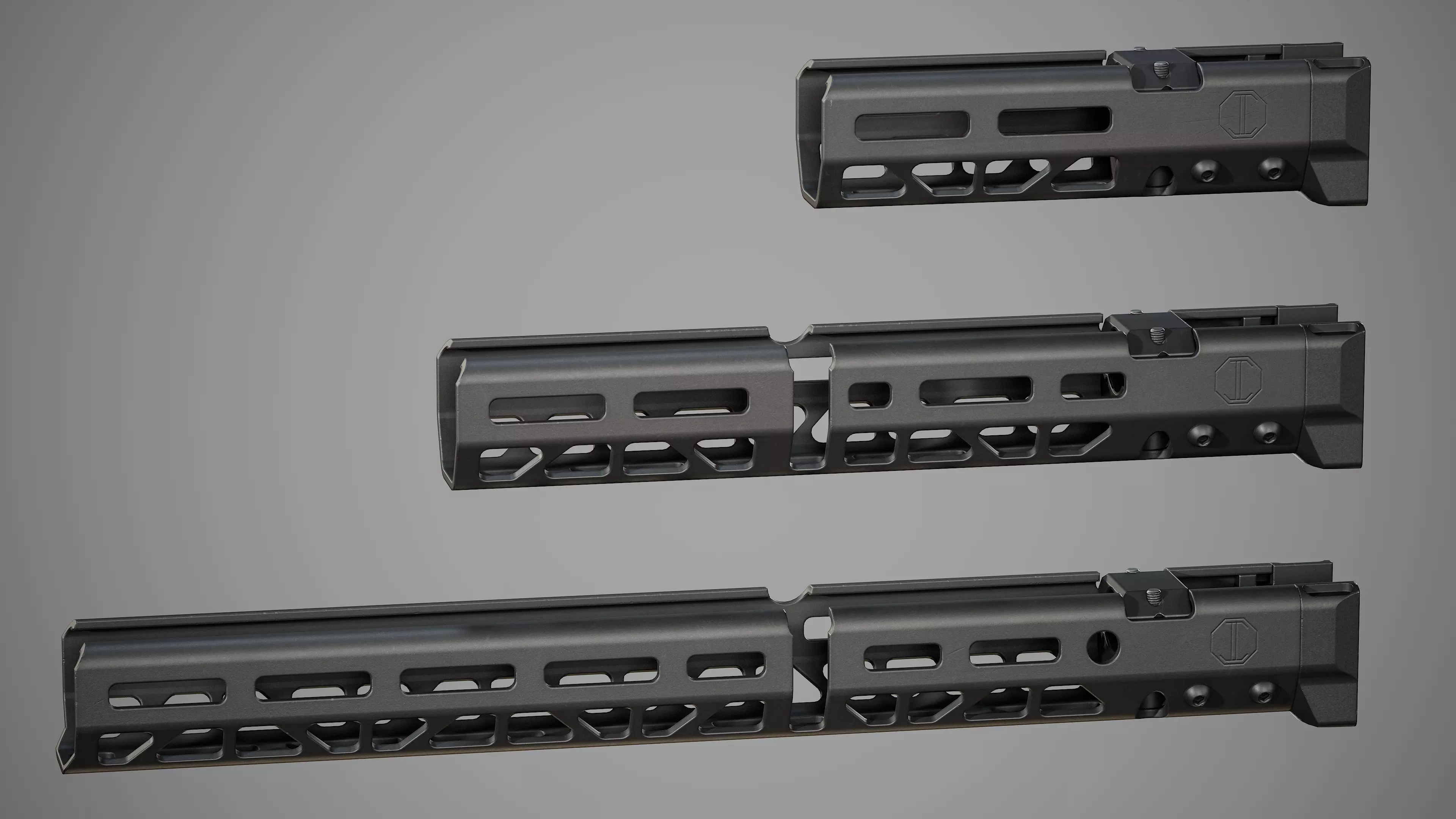 MMS Handguards - Replica Low-poly 3D model_0