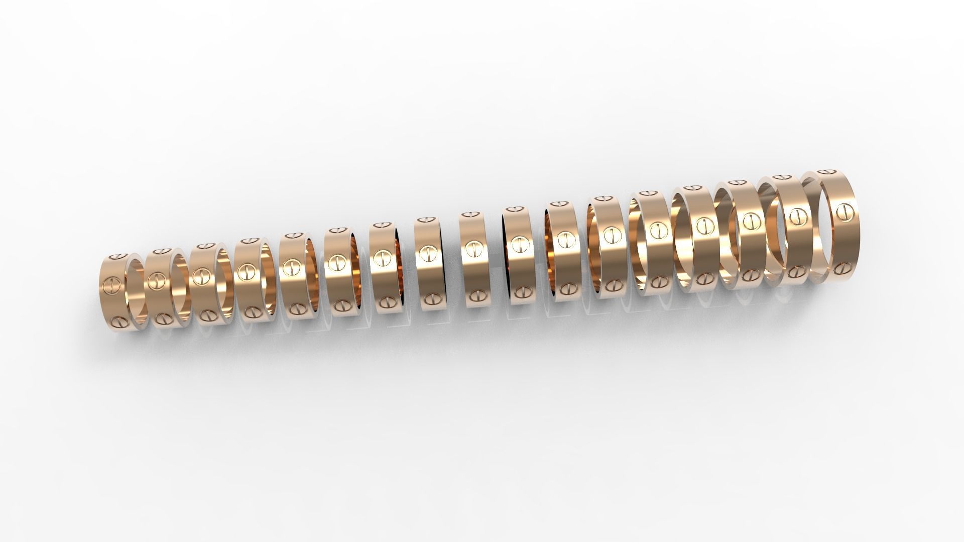 Screw Rings 3D print model_4