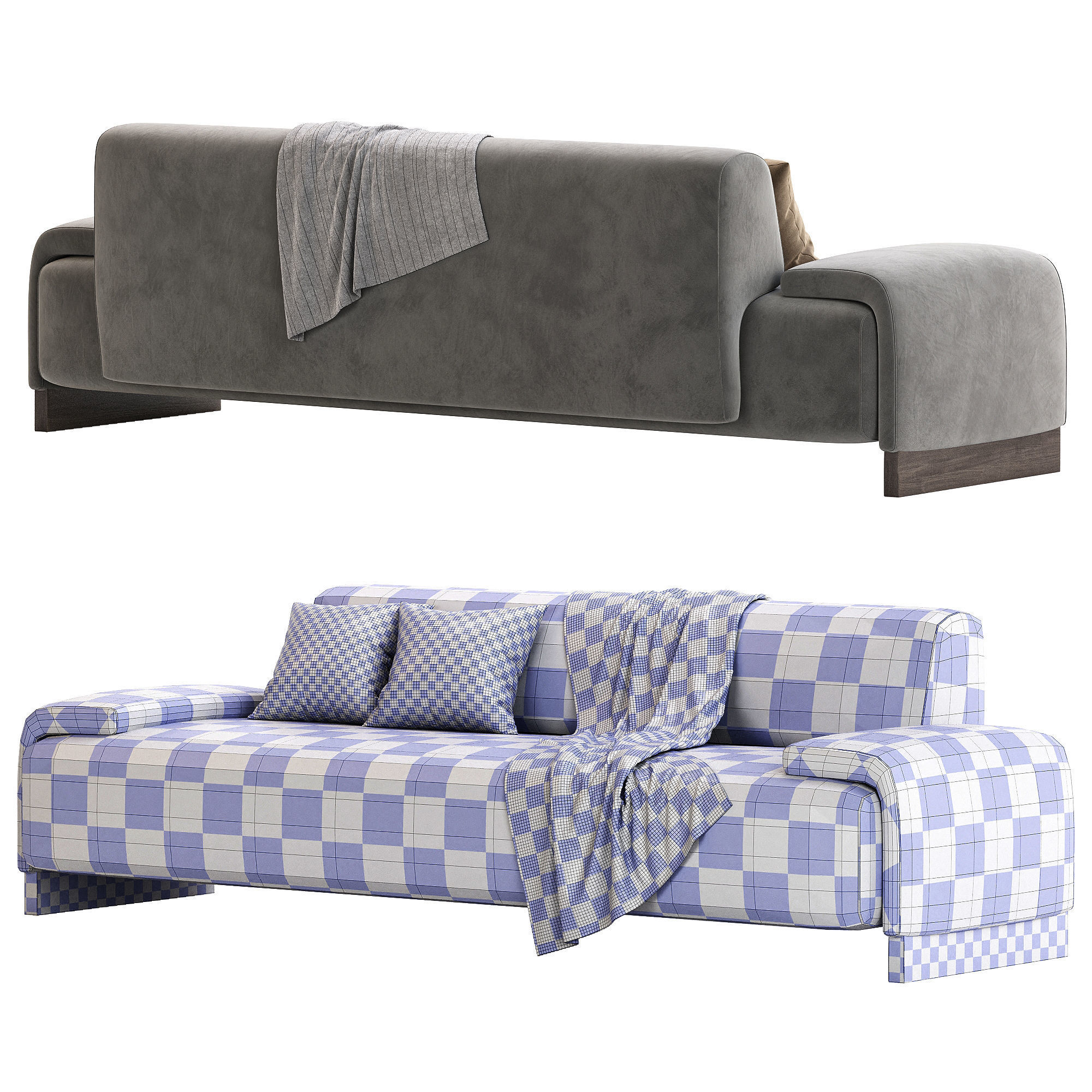 LOVELAND sofa set 3 By Moroso 3D model_3