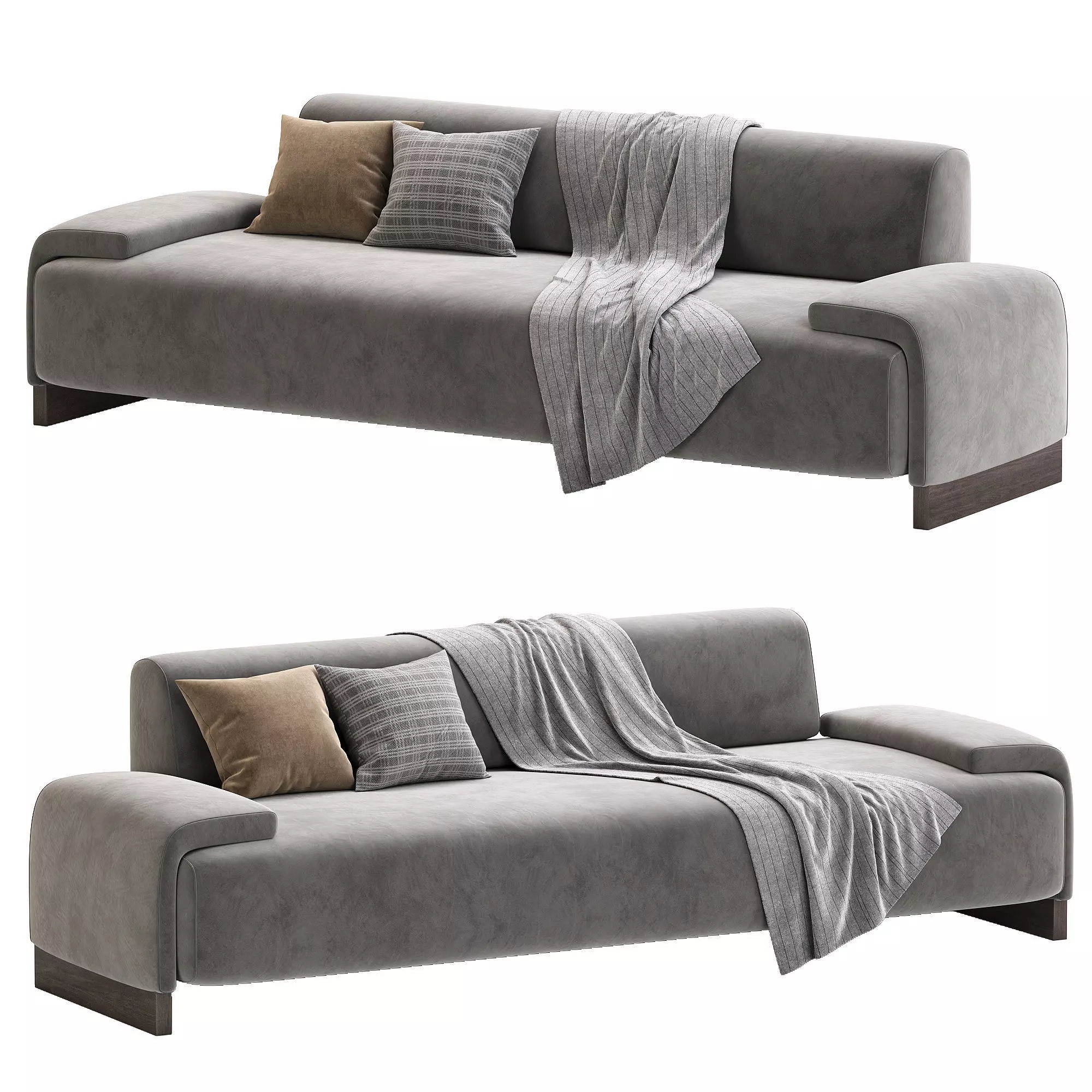 LOVELAND sofa set 3 By Moroso 3D model_0