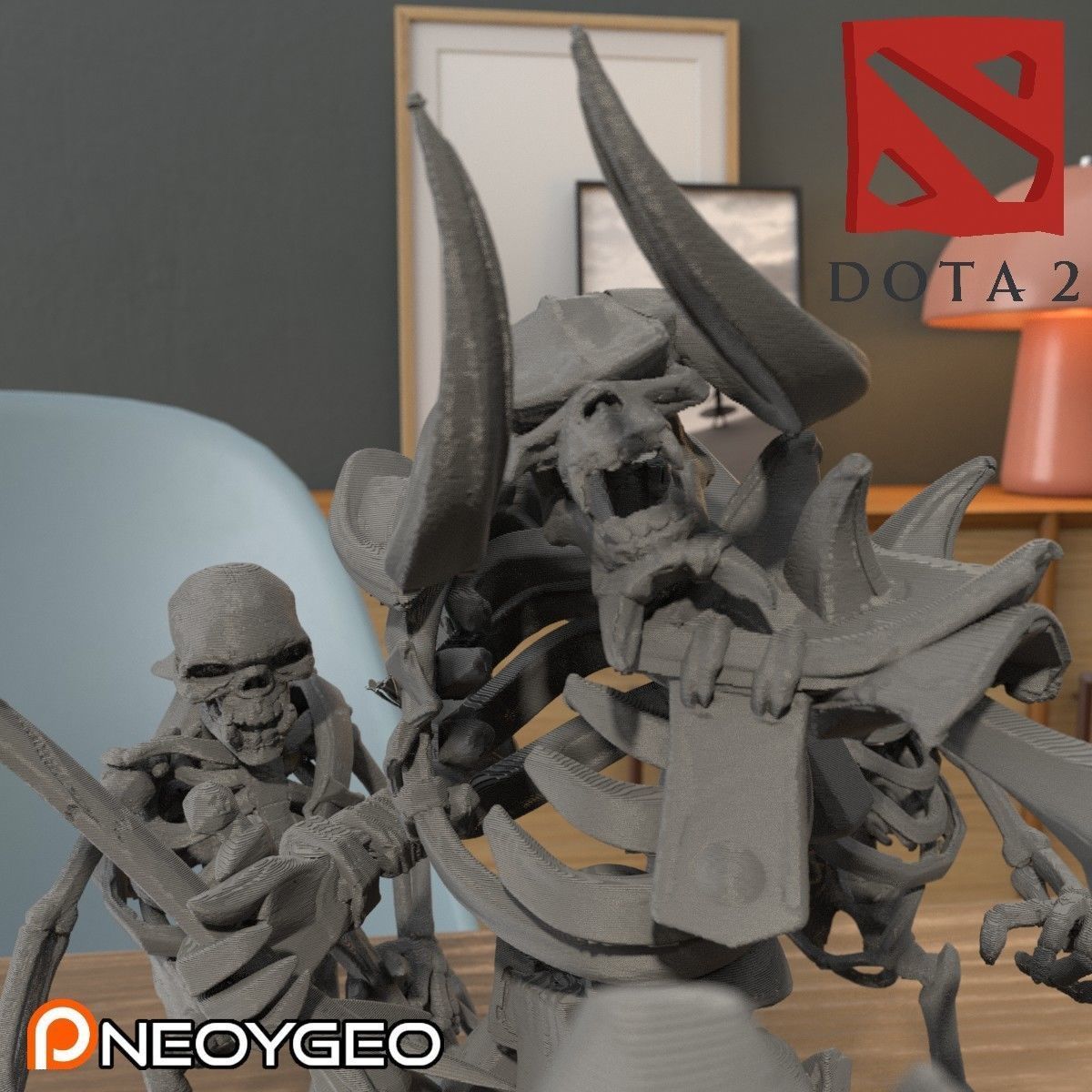 CLINKZ AND SKELETON ARCHERS - DOTA 2 3D print model_1