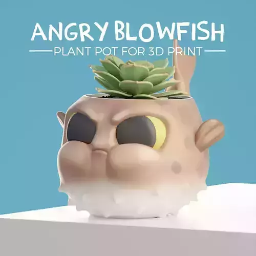 BLOWFISH PLANTER FOR 3D PRINT