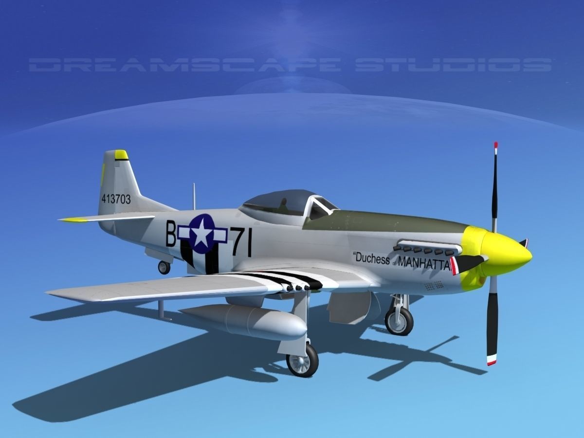 P-51D Mustang Dutchess of Manhattan 3D model_3