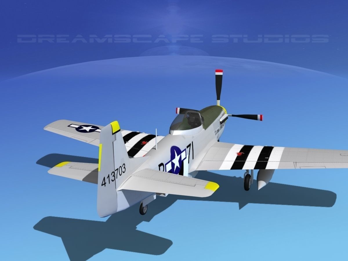 P-51D Mustang Dutchess of Manhattan 3D model_6