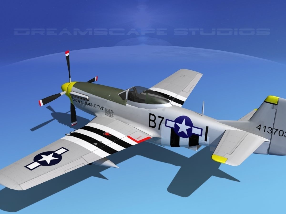 P-51D Mustang Dutchess of Manhattan 3D model_8