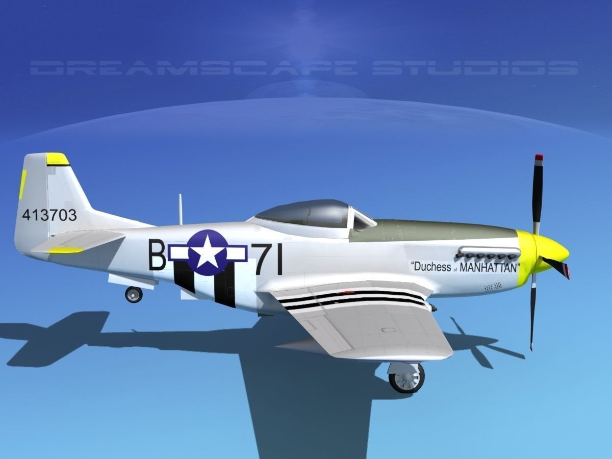 P-51D Mustang Dutchess of Manhattan 3D model_4