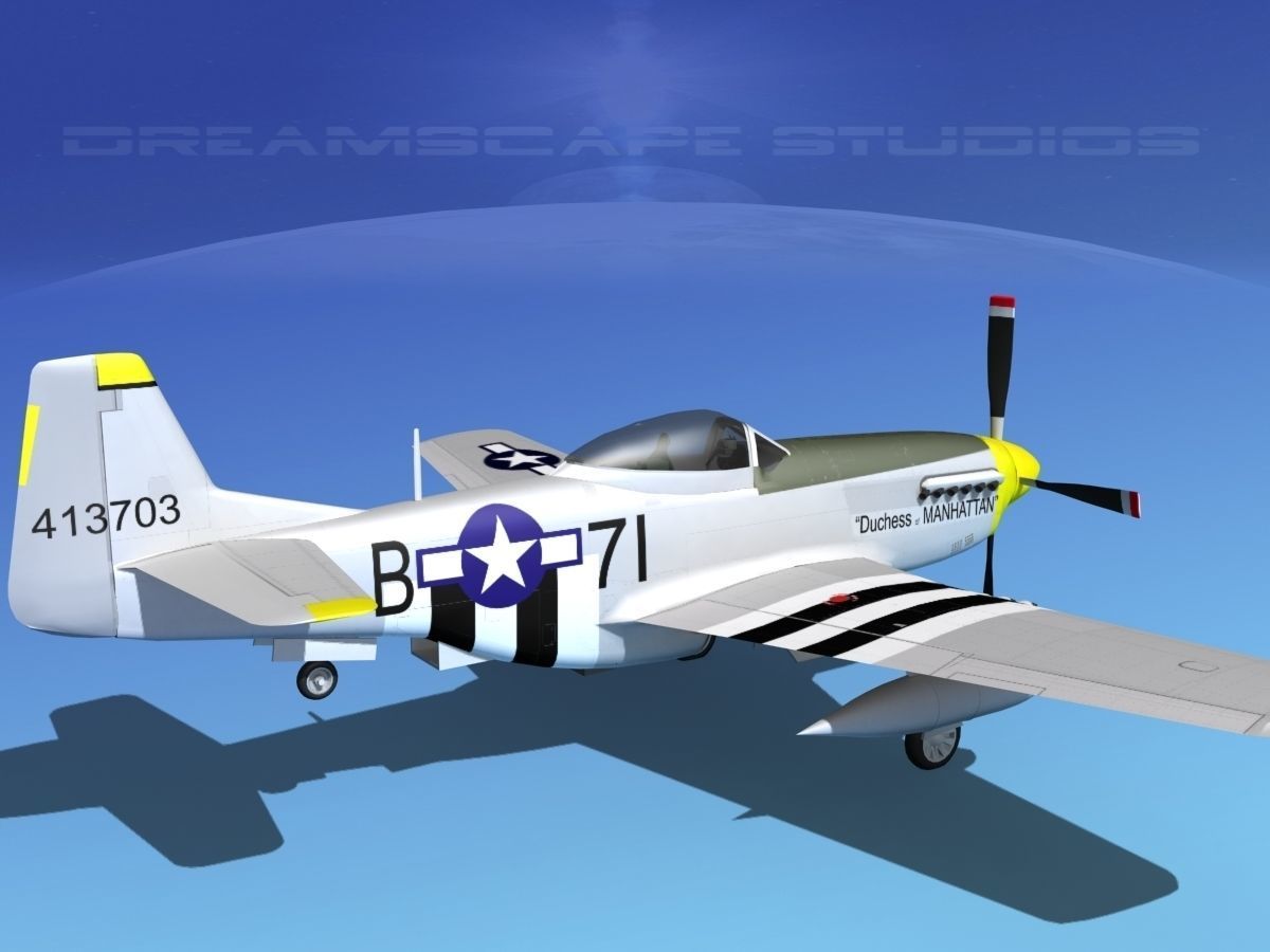 P-51D Mustang Dutchess of Manhattan 3D model_5