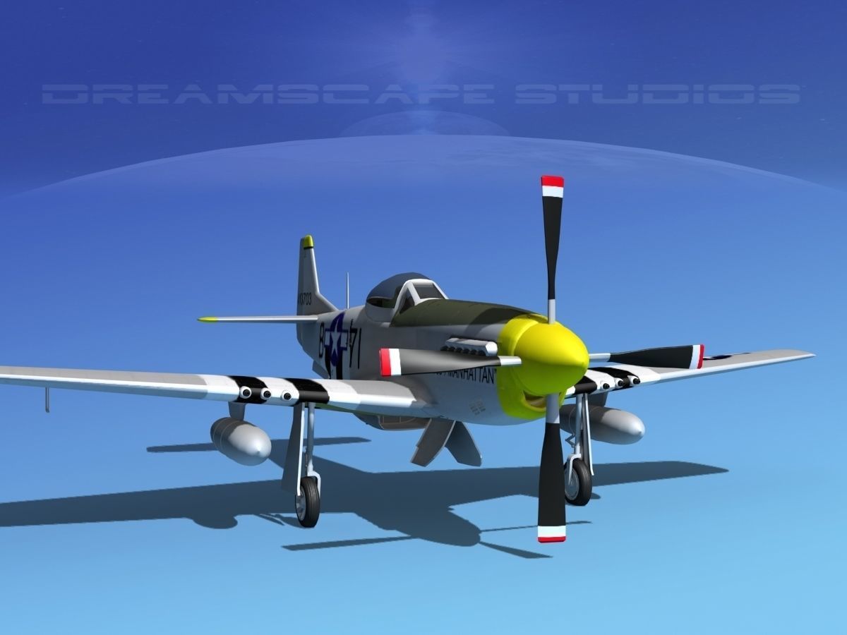 P-51D Mustang Dutchess of Manhattan 3D model_2