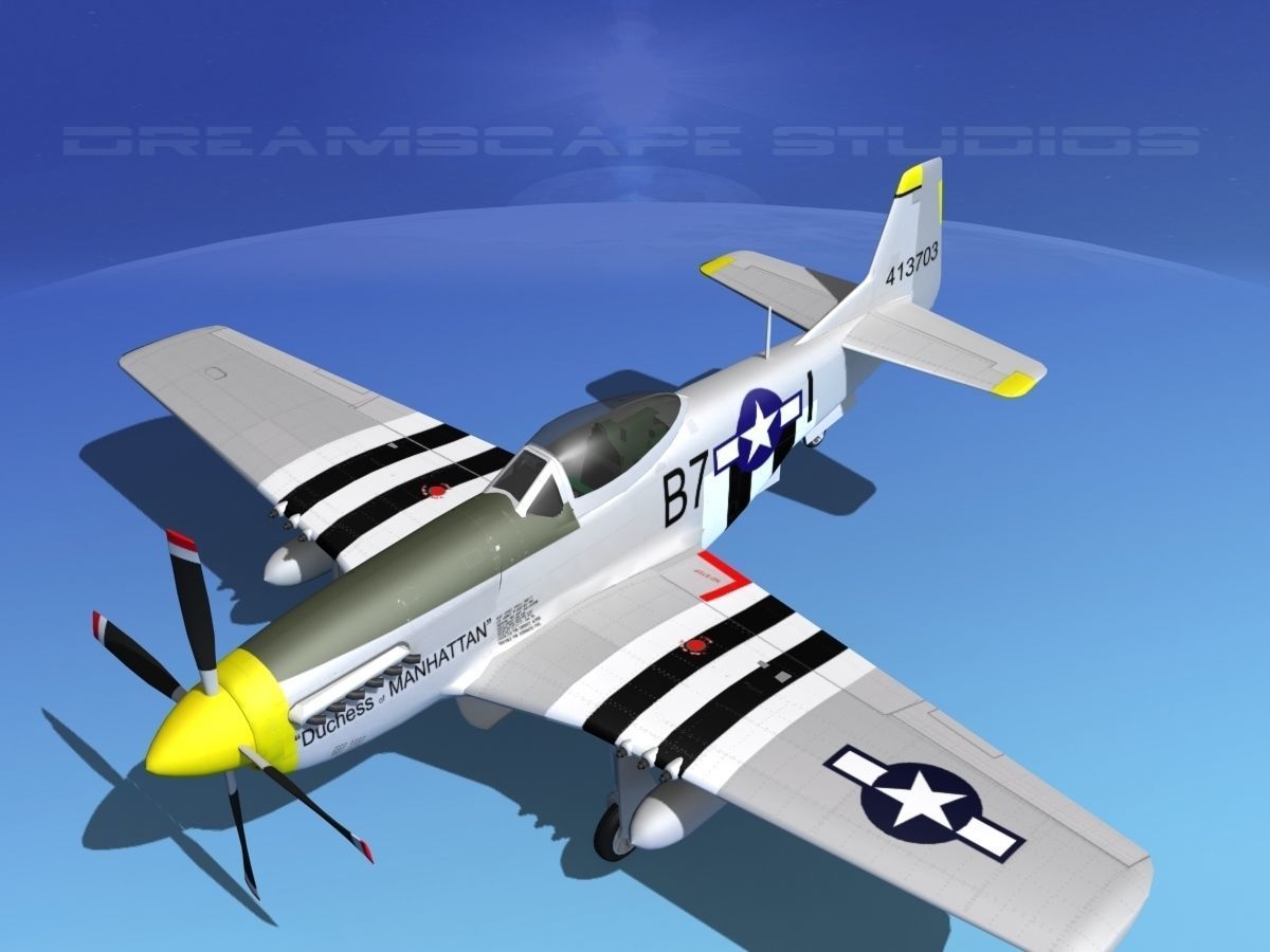 P-51D Mustang Dutchess of Manhattan 3D model_10