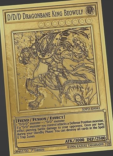 DDD DRAGONBANE KING BEOWULF - YU-GI-OH Free 3D print model